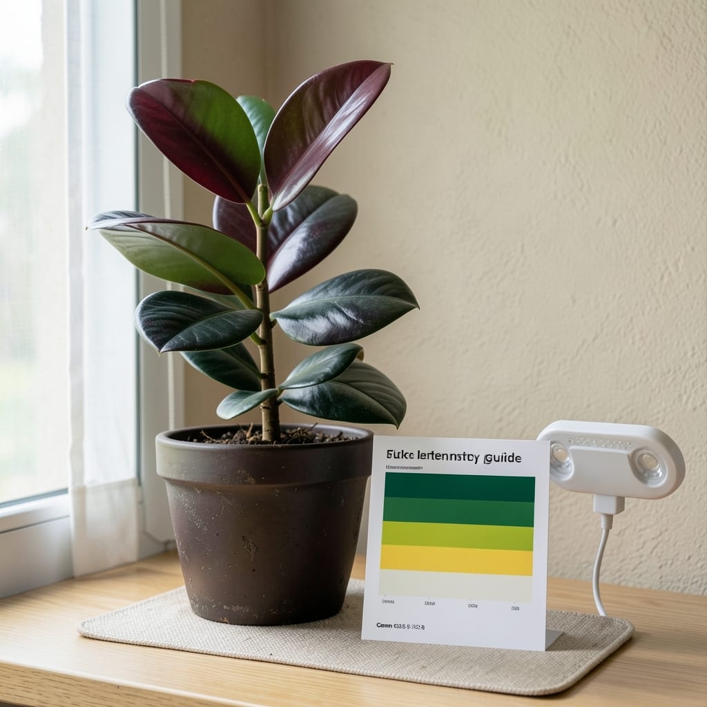How Much Light for Rubber Plant: Exact Hours & Signs of Over/Underlighting